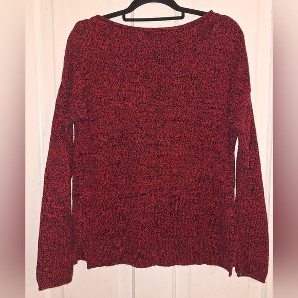 Ralph Lauren Women's Size Small Red & Black Knit Sweater Casual Classic Timeless - Picture 2 of 4